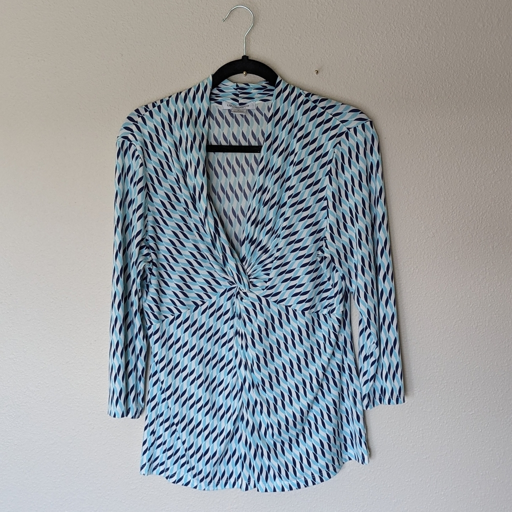 Liz Claiborne V-Neck Top Size L